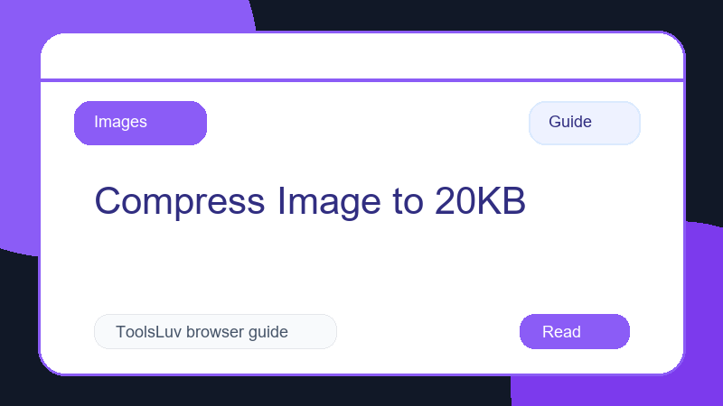 Compress Image to 20KB thumbnail
